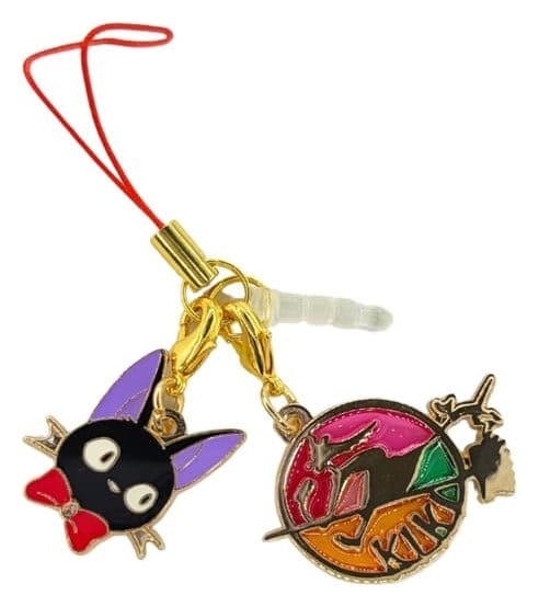 x_seisen-14644 Kiki's Delivery Service Keychain Stained Glass Style Jiji Gold - immagine 1