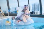 Azur Lane PVC Figure 1/7 Ying Swei Blue Waves, Limpid Summer Ver. 18 cm - immagine 4