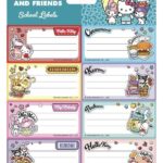 Hello Kitty and Friends School Labels American Diner Version