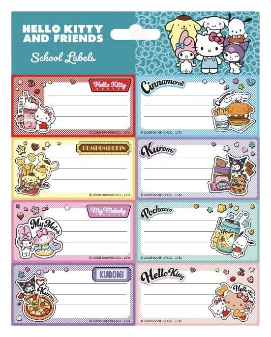 x_sr2513129 Hello Kitty and Friends School Labels American Diner Version - immagine 1
