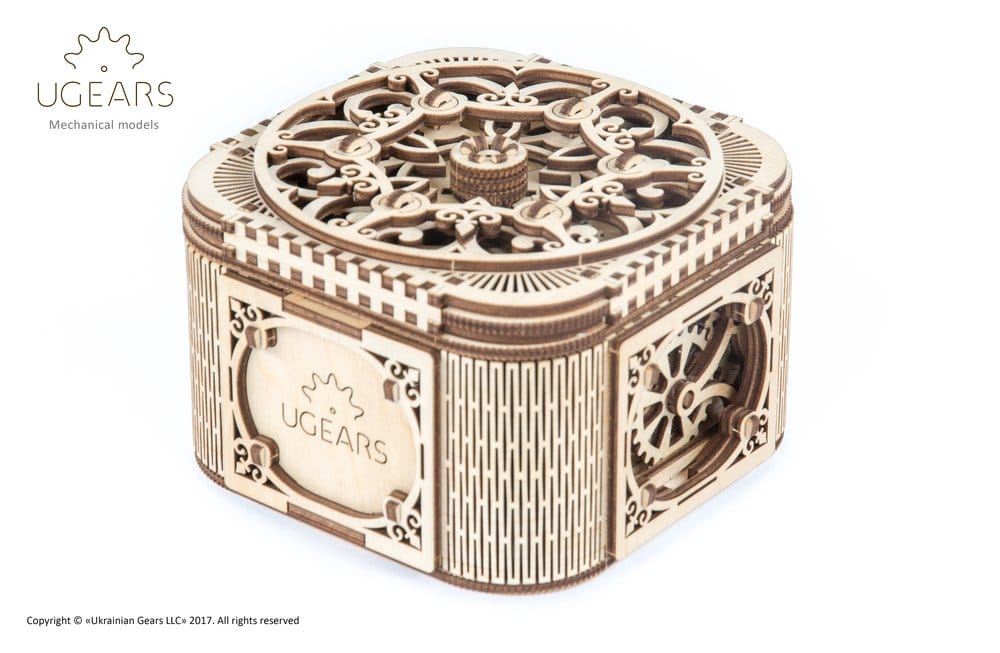 x_ugrs70031 Ugears 3D Wooden Puzzle Treasure Box - immagine 1