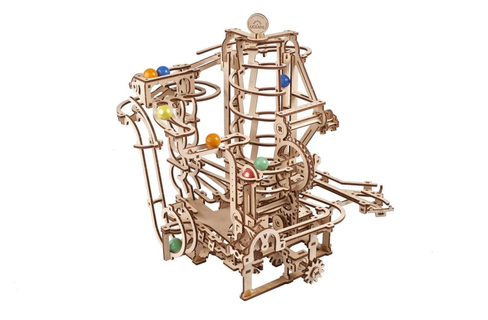 x_ugrs70177 Ugears 3D Wooden Puzzle Marble Run Spiral Hoist - immagine 1