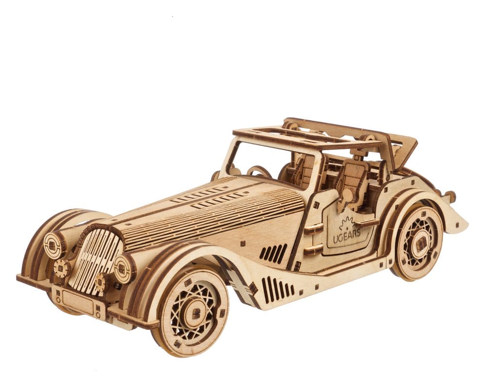 x_ugrs70202 Ugears 3D Wooden Puzzle Sports Car Rapid Mouse - immagine 1