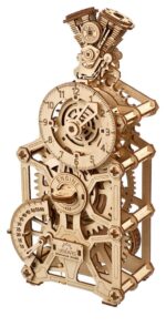 Ugears 3D Wooden Puzzle Engine Clock - immagine 4