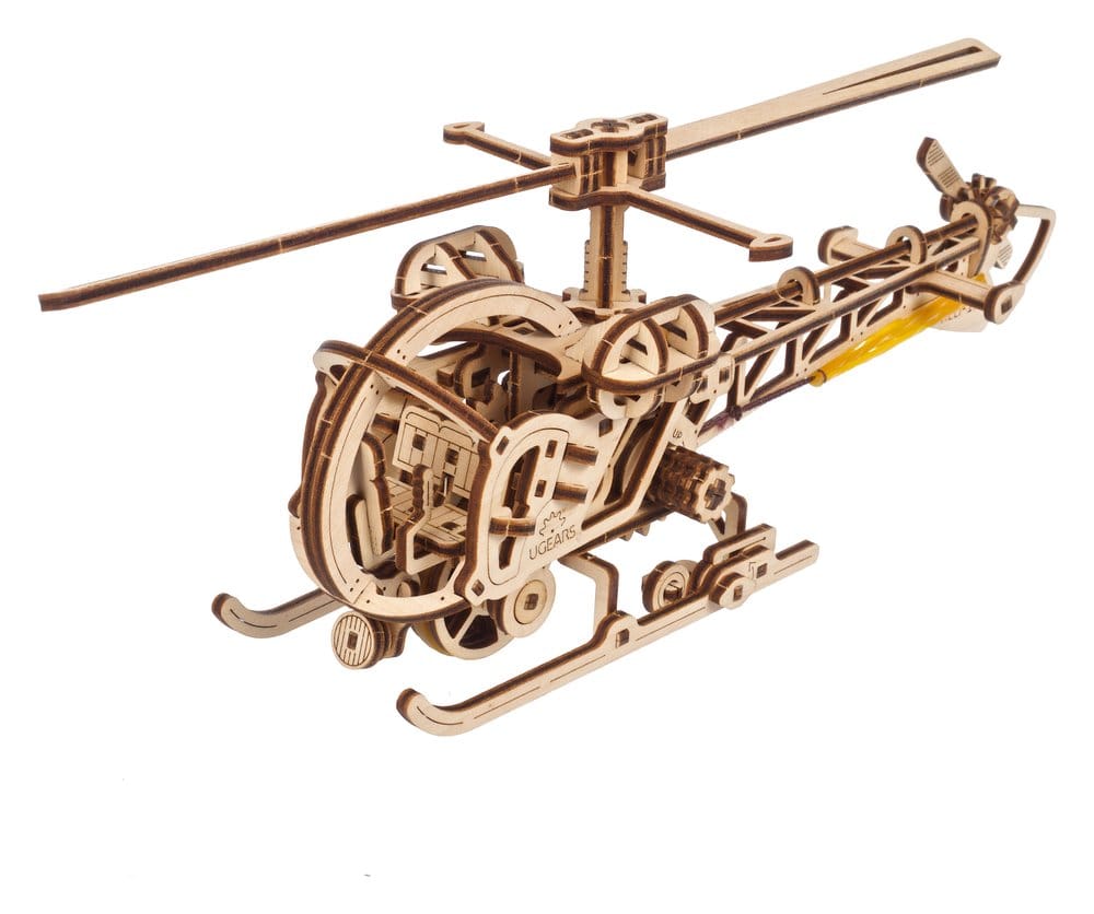 x_ugrs70225 Ugears 3D Wooden Puzzle Mini Helicopter - immagine 1