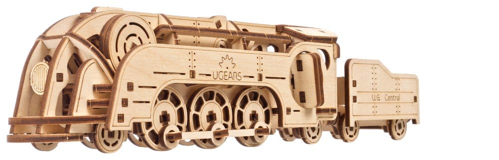 x_ugrs70228 Ugears 3D Wooden Puzzle Mini Locomotive - immagine 1