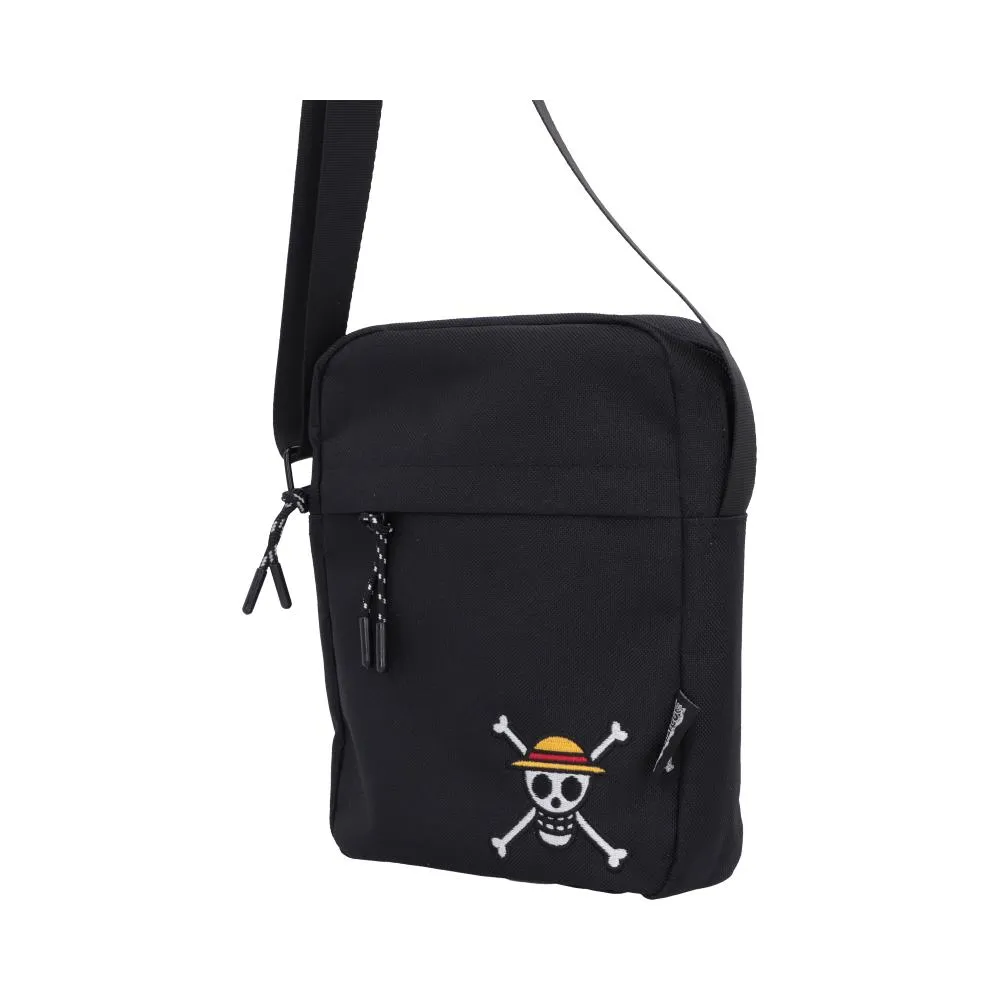 117024__4a1eed6e ONE PIECE LUFFY JOLLY ROGER CROSSBODY BAG (BLACK) - immagine 1