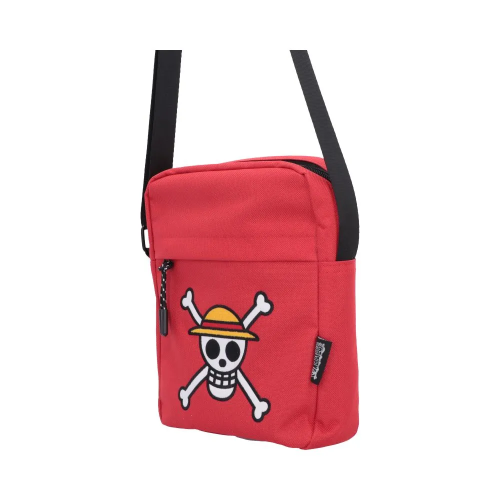117026__03cad857 ONE PIECE LUFFY JOLLY ROGER CROSSBODY BAG (RED) - immagine 1