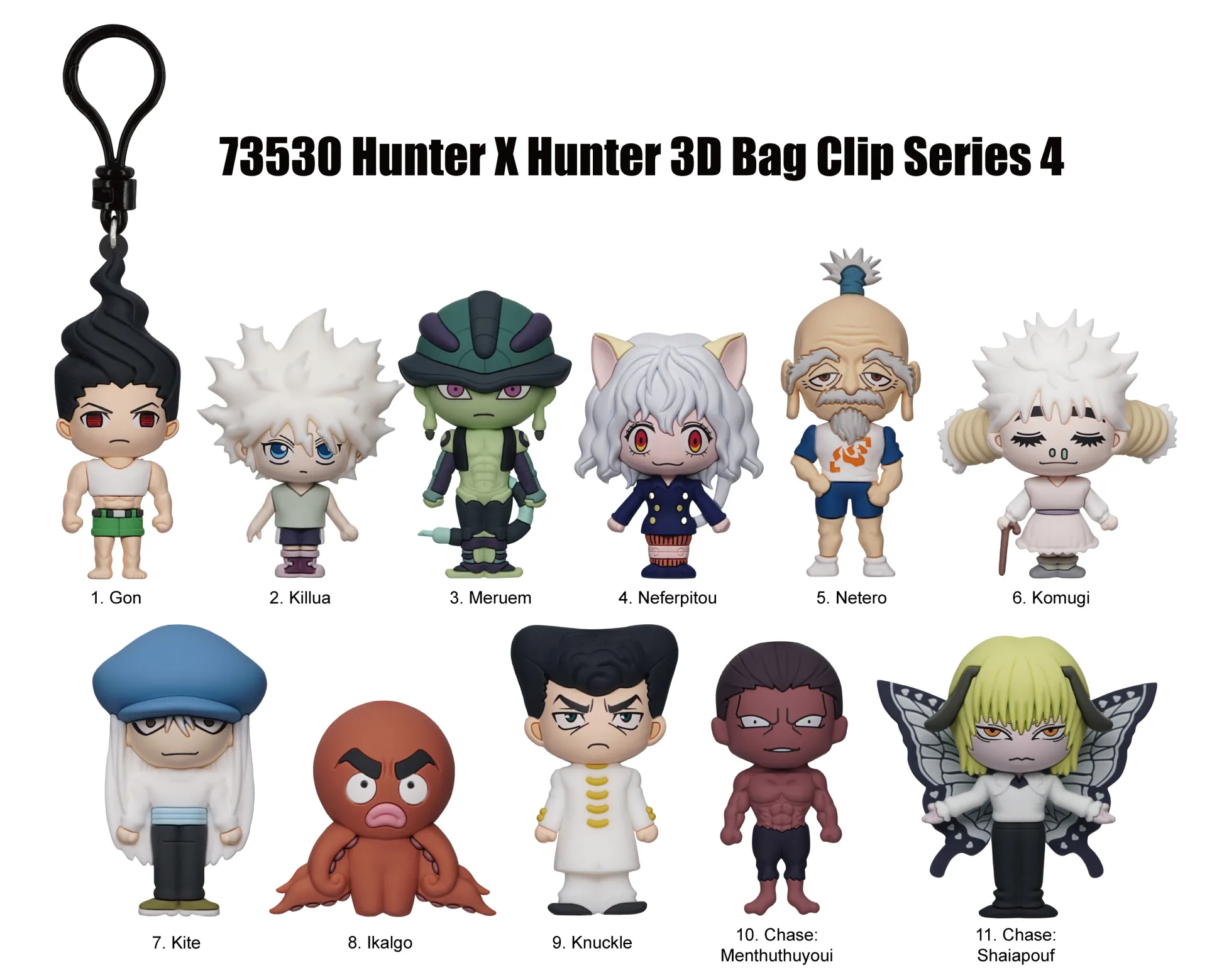 117047__6c619a0c HUNTER X HUNTER S.4 BAG CLIP BLIND BOX DISPLAY (24) - immagine 1