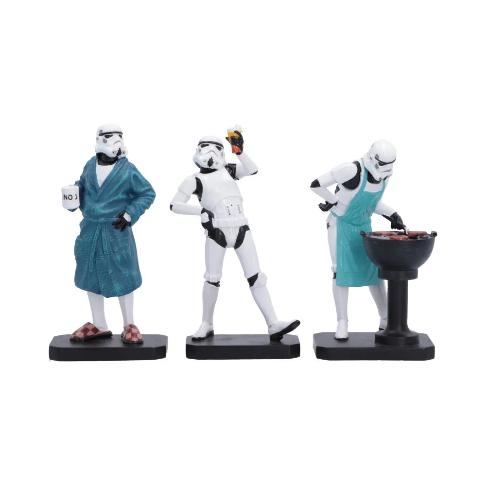 117135__55f36bad STORMTROOPER LIVING FOR THE WEEKEND FIGURINE SET (3X) - immagine 1