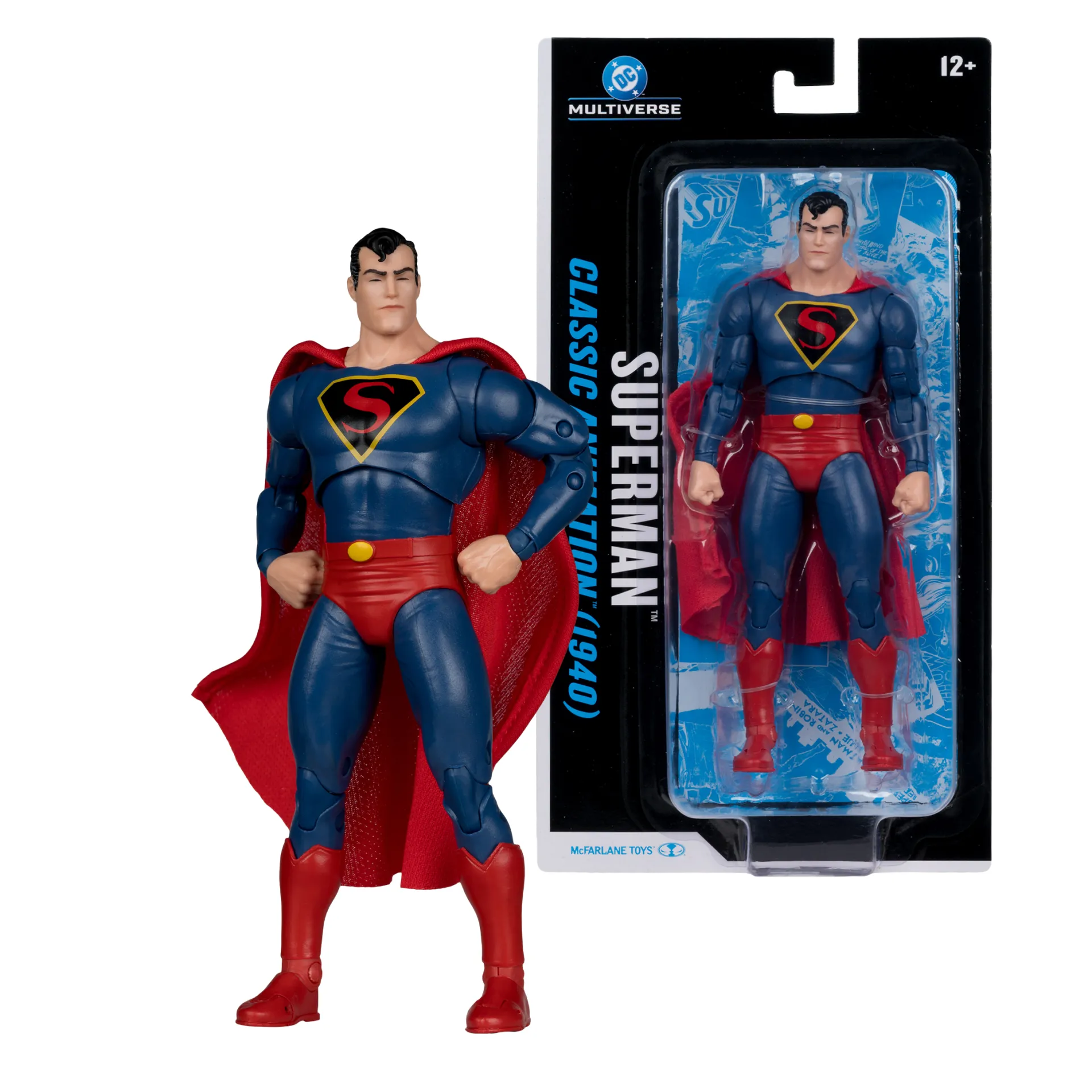117262__2ae73de4 DC MULTIVERSE CLASSIC SUPERMAN 1940 7INCH ACTION FIGURE - immagine 1