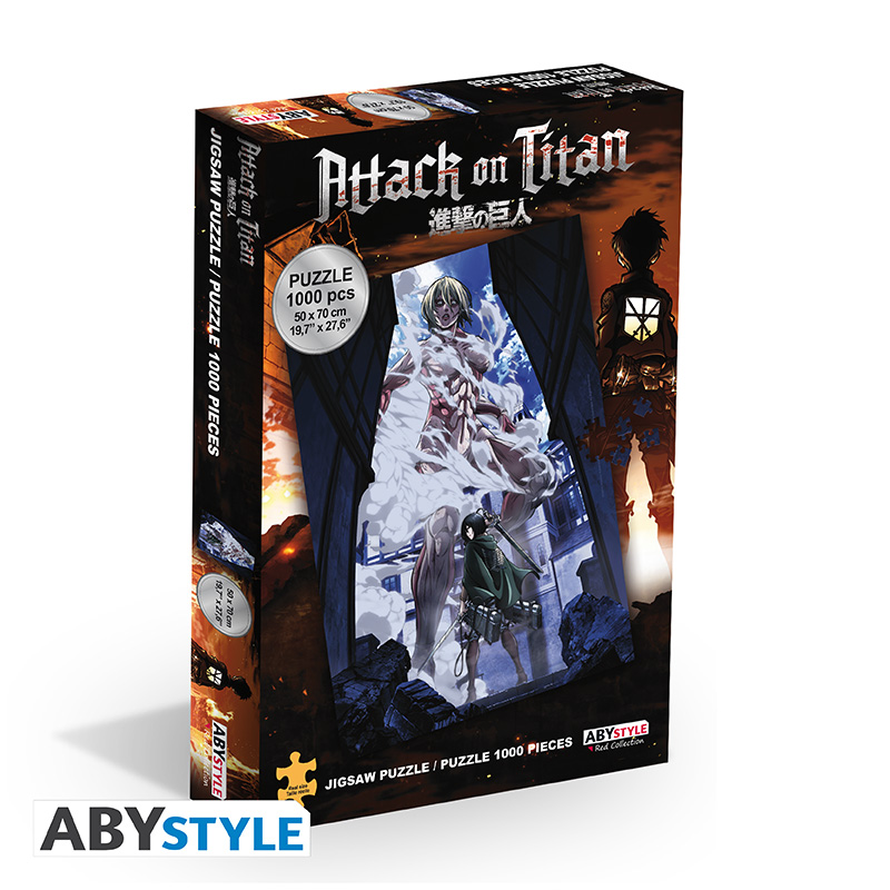 ABYJDP026 ATTACK ON TITAN - Jigsaw puzzle 1000 pieces - Mikasa vs Female Titan - immagine 1