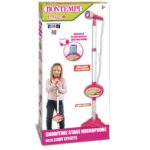 Microfono da palcoscenico con connessione MP3, effetti luminosi e vano porta smartphone