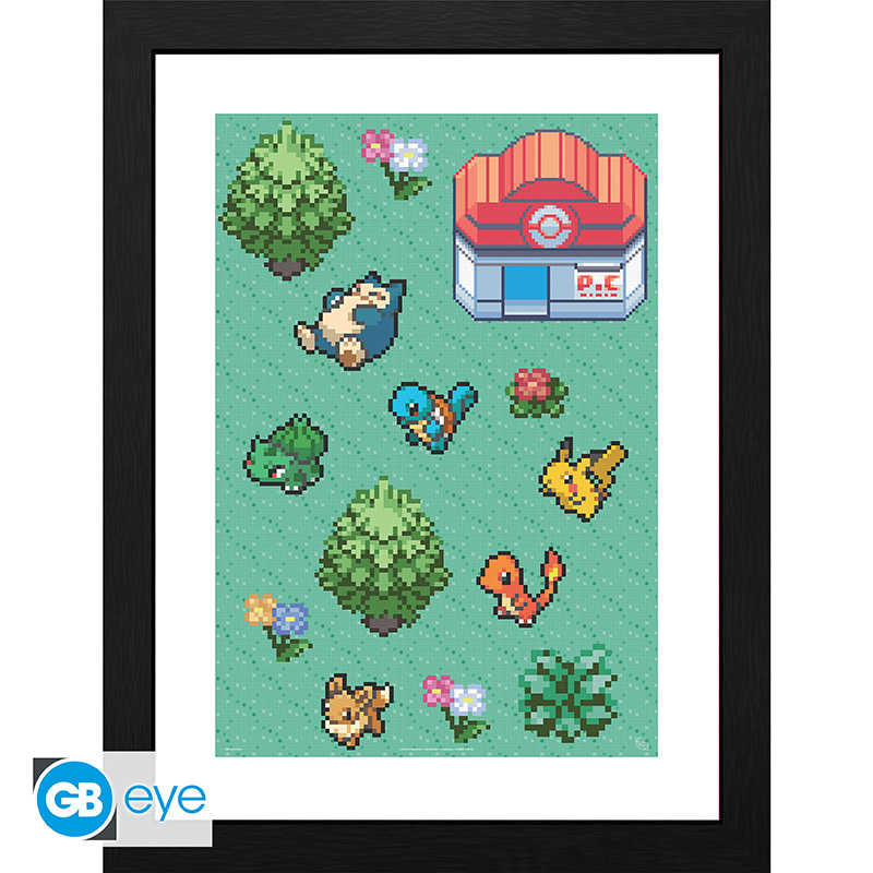 GBYDCOA043 POKEMON - Framed print "Pixel Art" (30 0) - immagine 1