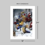 Marvel Fine Art Print Wolverine vs Omega Red 46 x 61 cm - unframed - immagine 6