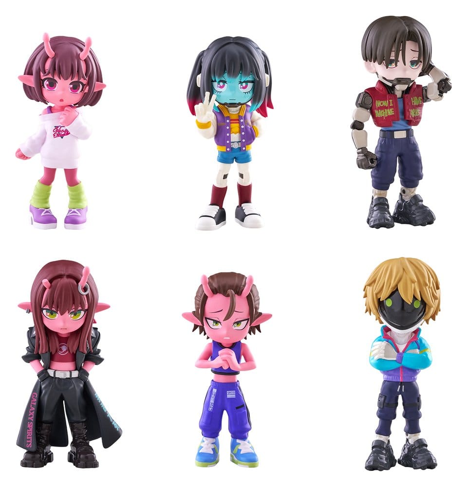 x_buro46657 Galactic Milky?Subway Express Mini Figures Blind Box Display (6) - immagine 1