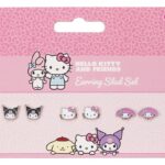Sanrio Stud Earring Set Hello Kitty, Kuromi and My Melody