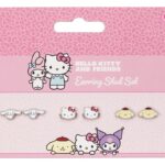 Sanrio Stud Earring Set Hello Kitty, Cinnamon Roll and Pompompurin