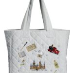 Harry Potter Tote Bag Embroidered Icons Velvet