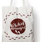 Harry Potter Tote Bag Marauders Map Cotton