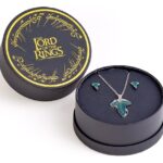 Lord of the Ring Earrings and Necklace Gift Set Leaf of Lorien