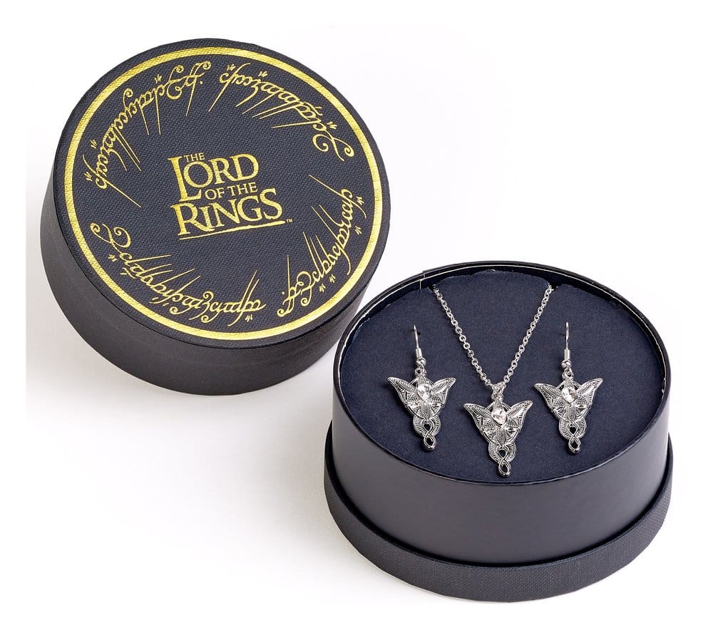 x_crt-lrgs0002 Lord of the Ring Earrings and Necklace Gift Set Evenstar - immagine 1