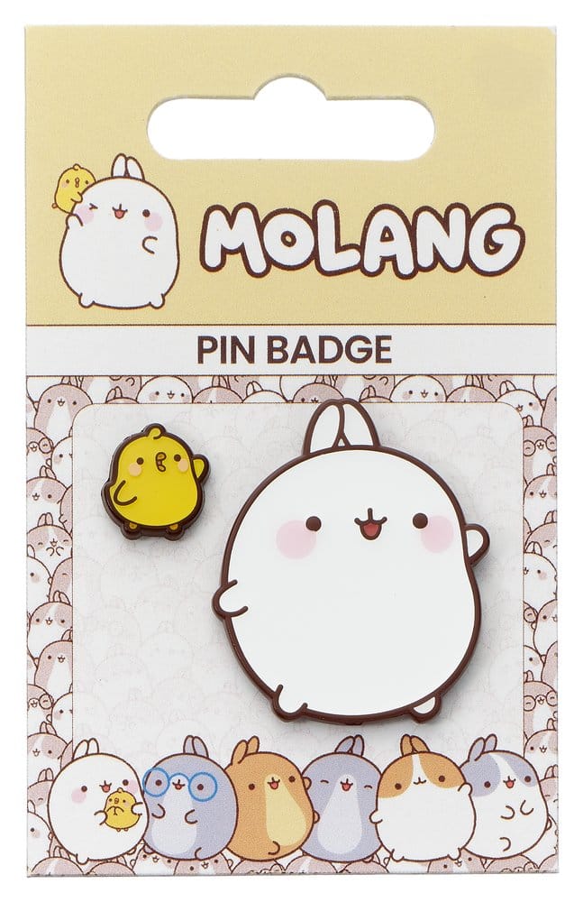 x_crt-mlpb0128 Molang Pin Badge Molang & Piu Piu - immagine 1