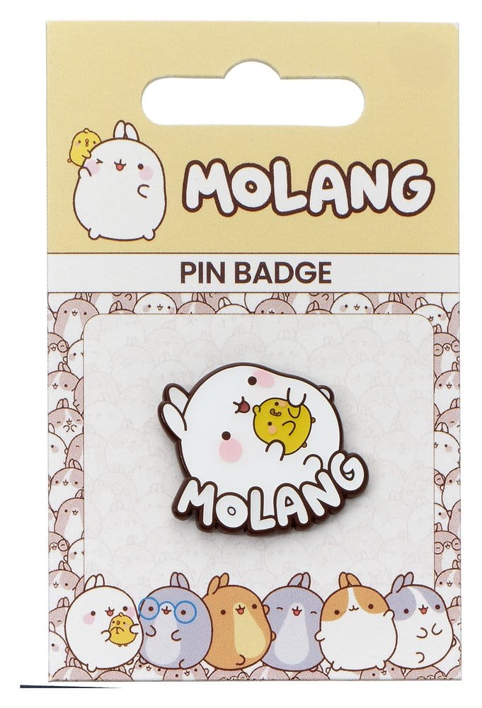x_crt-mlpb0129 Molang Pin Badge Molang & Piu Piu Logo - immagine 1