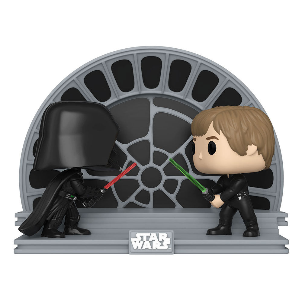 x_fk70743 Star Wars Return of the Jedi 40th Anniversary POP Moment! Vinyl Figures 2-Pack Luke vs Vader 9 cm - immagine 1