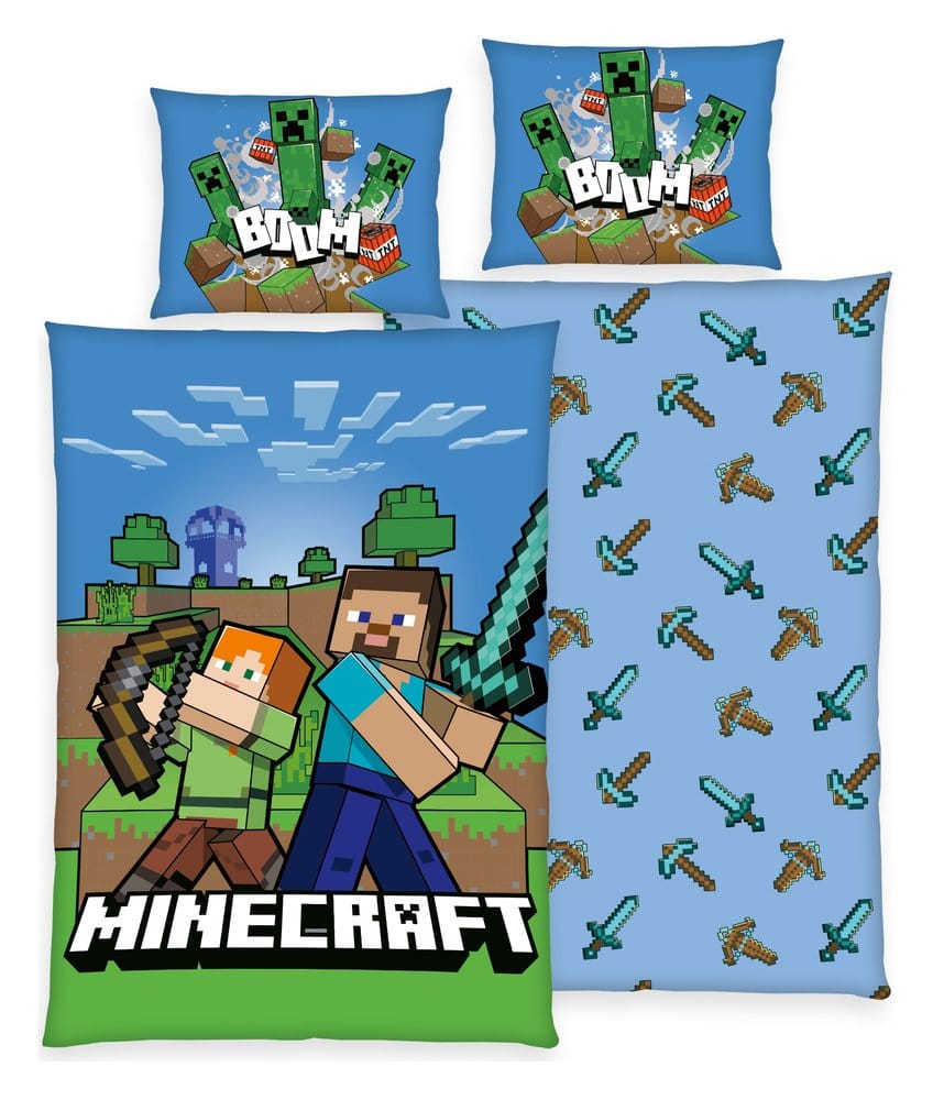 x_hhe4494216050 Minecraft Bed Linen Boom 135 x 200 cm - immagine 1