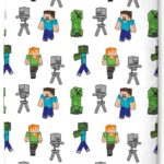 Minecraft Fitted Sheet 90 x 200 x 25 cm