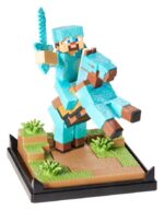 Minecraft Figure Diorama Diamond Armor Steve and Horse 18 cm - immagine 3