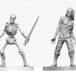 Dungeons & Dragons Nolzur's Marvelous Miniatures Unpainted Miniature Zombie & Skeleton 14 cm