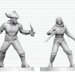 Dungeons & Dragons Nolzur's Marvelous Miniatures Unpainted Miniature Bandit & Pirate 14 cm