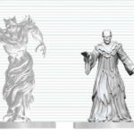 Dungeons & Dragons Nolzur's Marvelous Miniatures Unpainted Miniature Ghast Gravecaller & Wraith 14 cm