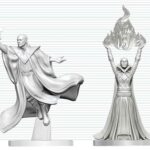 Dungeons & Dragons Nolzur's Marvelous Miniatures Unpainted Miniature Red Wizard Mage & Archmage 14 cm