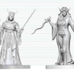 Dungeons & Dragons Nolzur's Marvelous Miniatures Unpainted Miniature Cultist Fanatic & Hierophant 14 cm