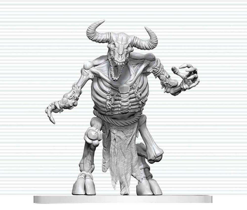 x_wiz90921 Dungeons & Dragons Nolzur's Marvelous Miniatures Unpainted Miniature Minotaur Skeleton 17 cm - immagine 1
