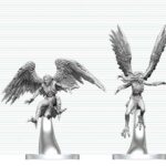 Dungeons & Dragons Nolzur's Marvelous Miniatures Unpainted Miniature Harpies 17 cm