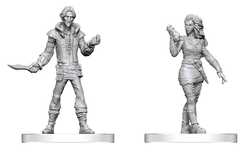 x_wiz90930 Pathfinder Battles Deep Cuts Unpainted Miniature Thief & Pickpocket 14 cm - immagine 1