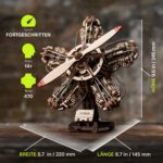 Ugears 3D Wooden Model Kit R-5 Aircraft Engine 25 cm - immagine 3