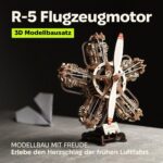 Ugears 3D Wooden Model Kit R-5 Aircraft Engine 25 cm - immagine 2