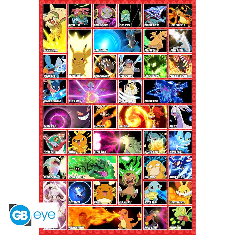 FP4273 POKEMON - Poster Maxi 91.5 1 FSC MIX - Moves - immagine 1