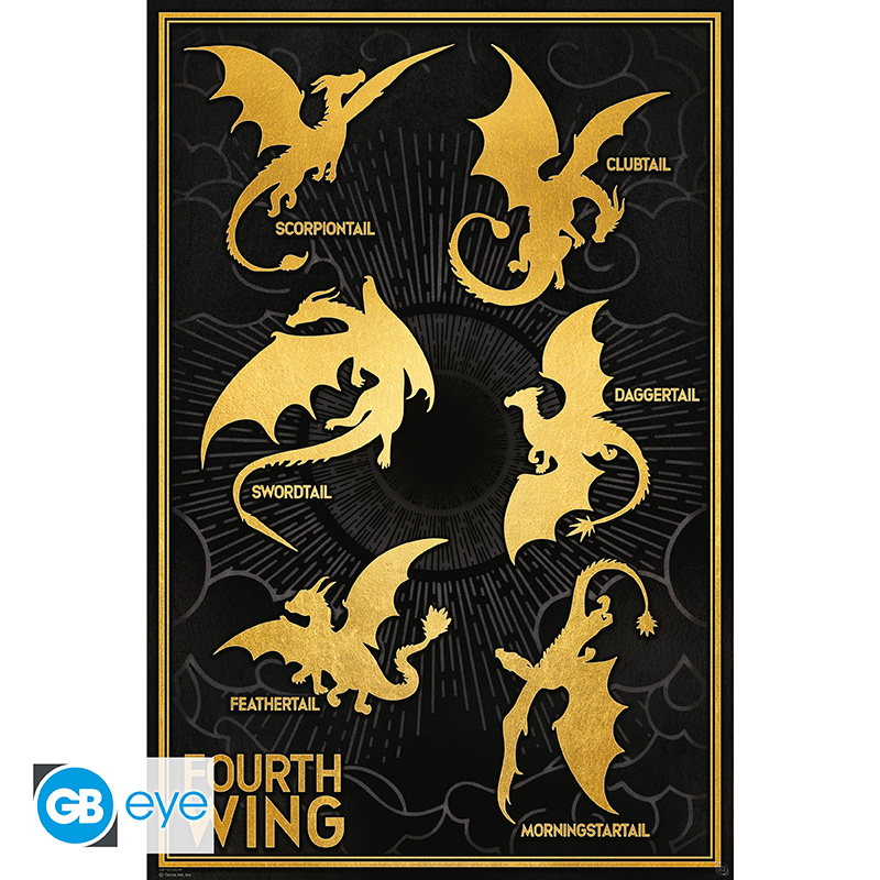 GBYDCOA048 FOURTH WING - Poster Maxi 91.5 1 FSC MIX - Dragons - immagine 1