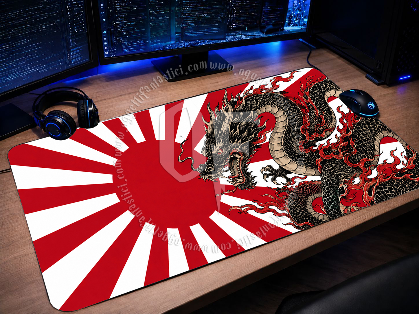 MTG00005 -- 000 (35597) Mousepad Gaming XXL Dragon Rising Sun - immagine 1