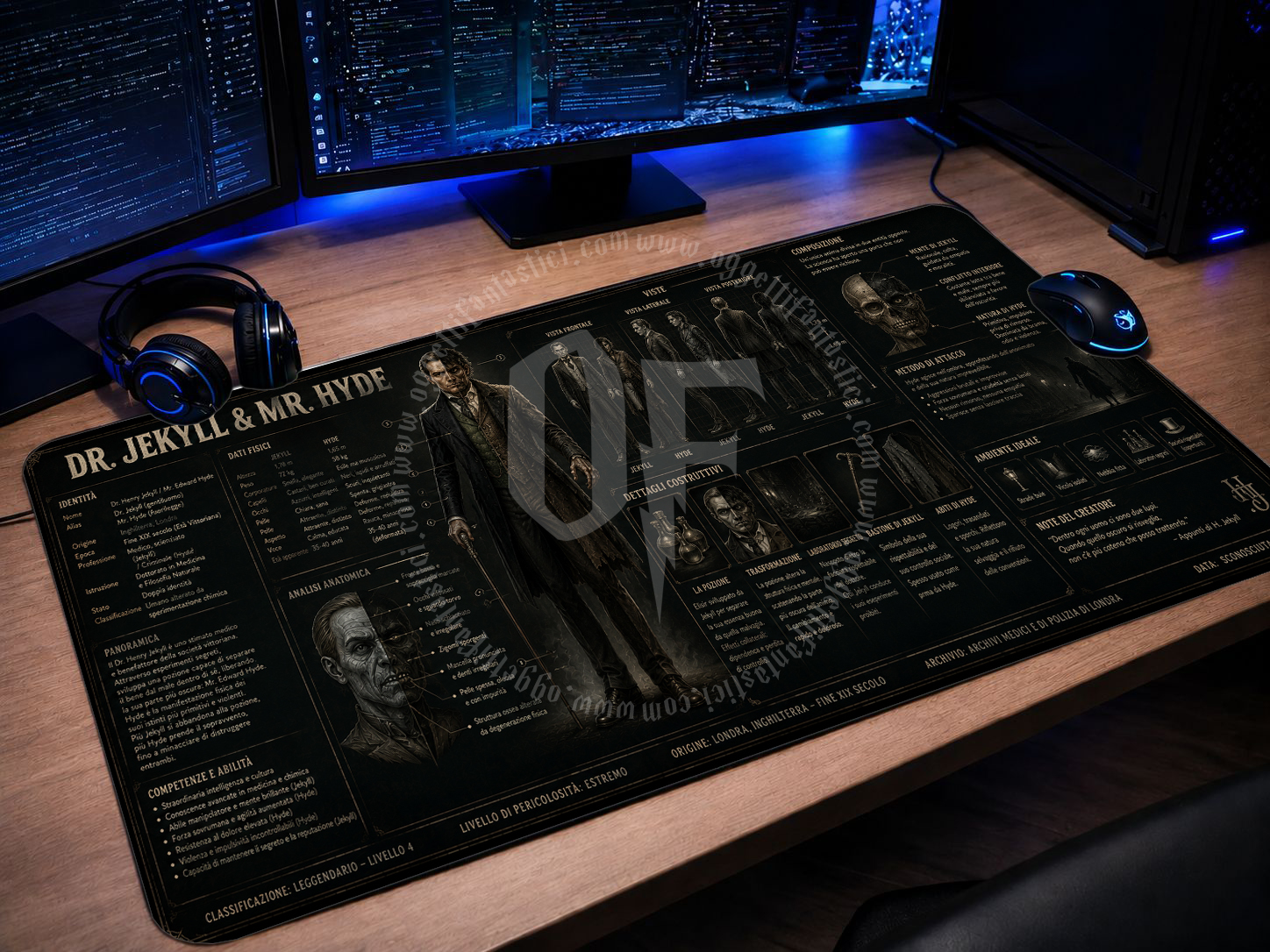 MTG00008 -- 000 (35663) Mousepad Gaming XXL Dr. Jekyll & Mr. Hyde - immagine 1
