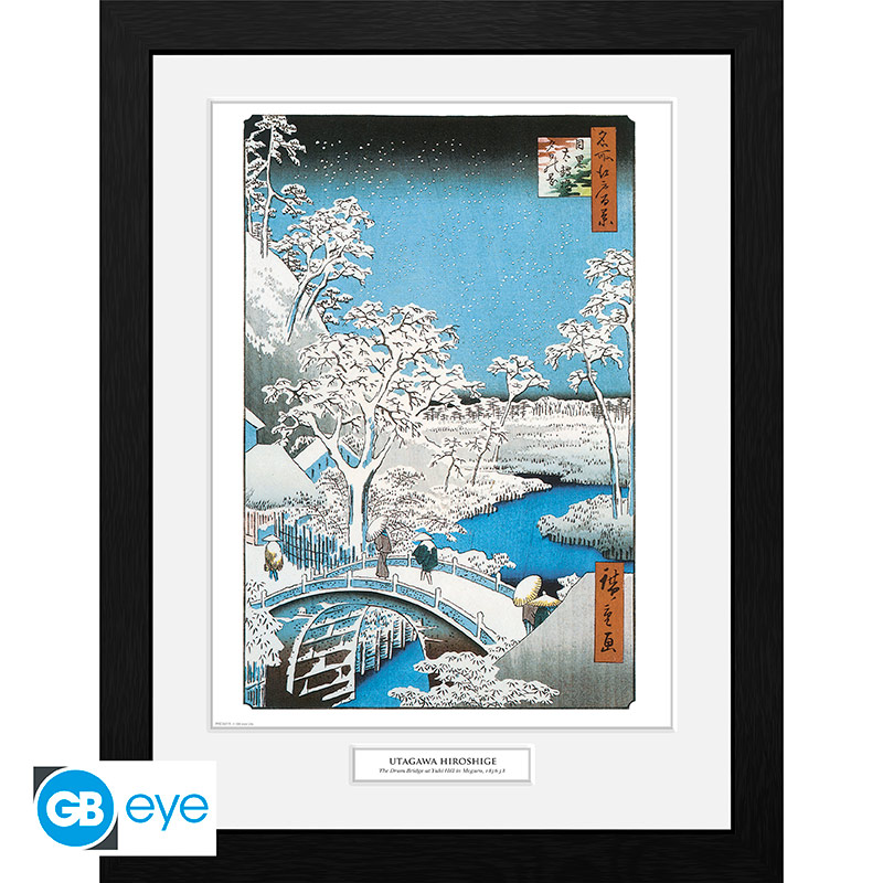 PFC3419 HIROSHIGE - Framed print FSC MIX "The Drum Bridge" (30 0) - immagine 1