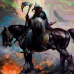 Frank Frazetta Fine Art Print Death Dealer I Rainbow Lava Holofoil 61 x 41 cm - unframed - immagine 3
