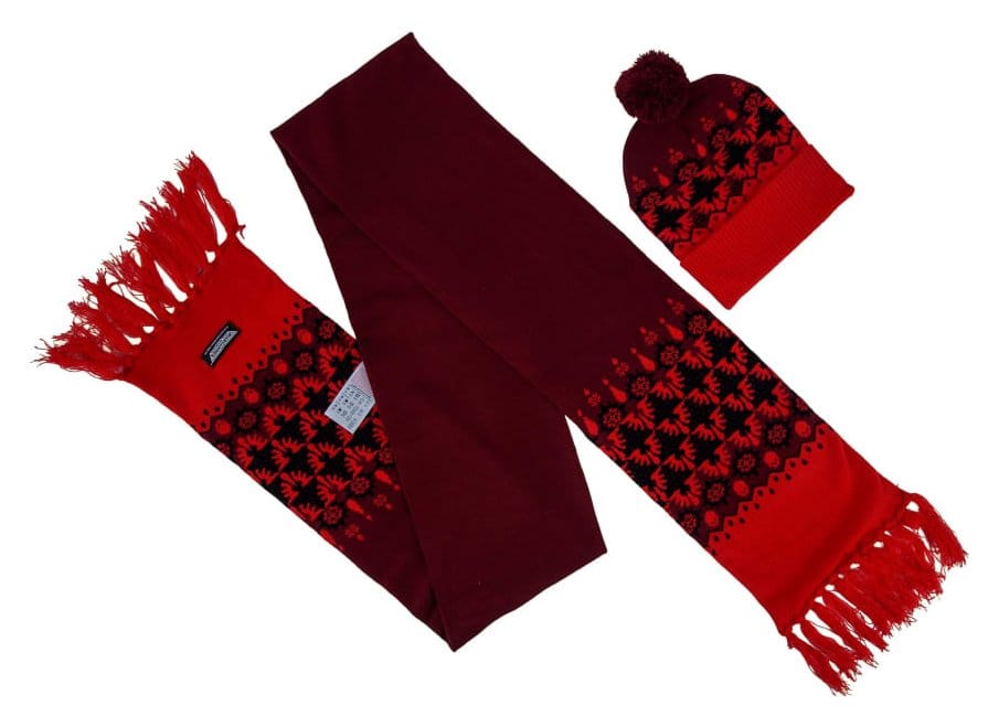 x_aaam-1235824 Warhammer 40,000 Knitted Hat & Scarf Set Blood Angels 27 cm - immagine 1