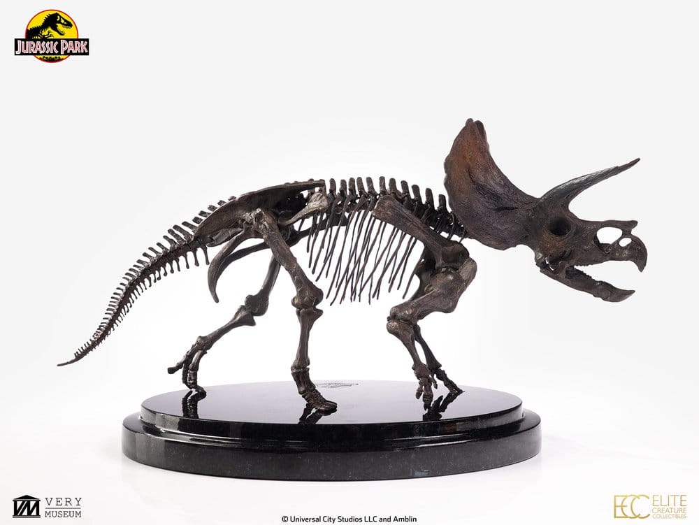 x_ecc19120 Jurassic Park Statue 1/24 Triceratops Fossil Skeleton Bronze 35 cm - immagine 1